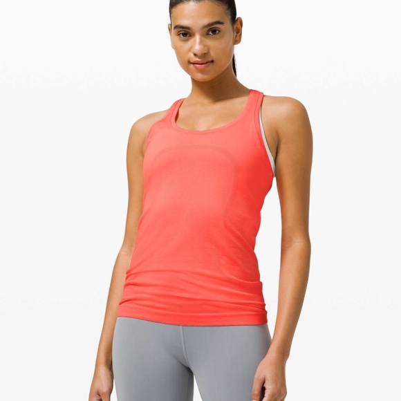 LULULEMON Neon Orange Swiftly Tech Racerback Tank 8 - Picture 1 of 5